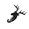 Miniatyrbillede 5 af 5: 1/2/3/5 Robust og holdbar dyrehoved nøglekrog til enkelt sort (hjort) black (deer) 2 Set