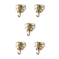 Pikkukuva 1 / 5: 1/2/3/5 Vahva ja kestävä eläinpään avaimenkoukku yksinkertaiselle kullalle (elefantti) gold (elephant) 5 Sets
