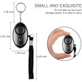 Miniatyrbild 5 av 5: Nödlarm [3-pack] Qoosea Scream Safesound Säkerhetslarm 140dB LED Ficklampa för Barn Kvinnor Människor