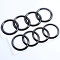 Miniatyrbilde 3 av 4: Audi lys svart front og bak emblem ringer A1 A3 A4 A5 273MM 1