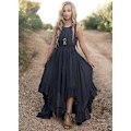 Miniatyrbild 1 av 5: Plus Size Princess Flickor Bomull Spets Fest Tonåringar Långa Klänningar Baby Barn Blomsterflicka Bröllop Födelsedag Barnkläder För 6-14y Mörkgrå Dark Grey 6