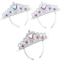 Pikkukuva 6 / 7: Mekko ja tiara kruunusetti prinsessapukujuhliin lapsille/tytölle/vauvalle (kaikki vaaleanpunainen), 6-pakkaus