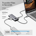 Miniatyrbilde 4 av 5: in 1 Dokkingsstasjon HD+VGA PD 100W Lading Gigabit Ethernet Multifunksjonell Type-C Hub Dark Grey