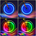 Miniatyrbild 1 av 5: Cykel Ekrar Ljus 4-Pack Däck Blinkande Ljus LED Neon Hjul Blinkande Cykel Ljus Vattentät 3 Blinkande Lägen Cykling Tillbehör Blue+color