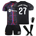 Miniatyrbillede 1 af 5: Barcelona LAMINE Yamal #27 Udebanetrøje, 23-24 FCB Fælles Special Edition Sort Børne- og Voksen Fodbold Træningstrøje, Julegave, Fødselsdagsgave L L No.27