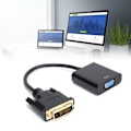 Miniatyrbild 1 av 5: DVI-hane till VGA-hona adapter DVI 24+1 till VGA-adapter för stationär dator surfplatta