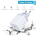 Miniatyrbillede 4 af 5: pcs iPhone hurtigoplader USB-C strømadapter 20W + kabel hvid
