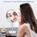 Miniatyrbilde 3 av 4: Lighted makeup speil, 1 x 10x forstørrelsesspeil