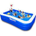 Miniatyrbillede 1 af 4: Oppustelig pool til børn og voksne, 305 x 183 x 56 cm overdimensioneret fortykket familieswimmingpool til småbørn, udendørs, have, baghave