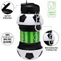 Pikkukuva 5 / 5: Clip-On Kätevä BPA-vapaa Silikoninen Jalkapallopullo Lapsille, 530 ml 1