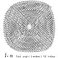 Miniatyrbild 4 av 5: Kulkätting 3 meter lång och 2,4 mm diameter med 10 olika anslutningar