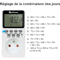 Miniatyrbilde 3 av 5: Plug-in digital timer socket 16A 3600W LCD-skjerm 20 grupper på/av Programmerbar timer 24 timer 7 dager AC220V Energisparende