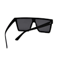 Miniatyrbillede 3 af 3: Trendy firkantede sorte solbriller sorte black