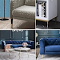 Miniatyrbilde 3 av 5: Nytt 2023 sett med 4 møbelben rette sofa ben bord ben skap ben metall seng ben gull-WELLNGS gull Gold 15 cm