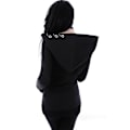 Miniatyrbillede 5 af 5: Afslappet pullover med hætte til damer Sort Black M