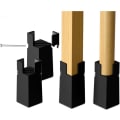 Miniatyrbilde 1 av 5: 4 stk justerbare sengeriser 22-42mm svart møbelriser 10cm fo