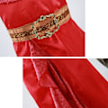 Pikkukuva 3 / 3: Elena Avalorin prinsessapuku Tyttö Disneyn Anime-roolipelit Vaatteet Halloween-karnevaali Cosplay-asu Lapset Punainen Ruffle Pitkä mekko Elena Setit 02 Elena Sets 02 7-8Y Tag-L