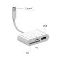 Miniatyrbild 3 av 5: Typ C Minneskortläsare Hubb USB 2.0 Dockningsstation USB C OTG Adapter Universell OTG SD TF CF Adapter för Smartphone