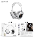 AKZ MAX600 Trådlösa Bluetooth Over-Ear Hörlurar med Digital Display, Hemmabruk silver