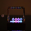 Miniatyrbilde 5 av 5: Newtons Cradle LED-lys opplyst kinetisk energi hjemmekontor vitenskap leker hjemmedekor