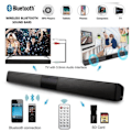 Miniatyrbillede 4 af 5: Sorte trådløse Bluetooth-højttalere til hjemmebiograf med 3D-surroundbas til pc, tv, computer | Subwoofer (sort)