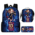 Miniatyrbillede 1 af 2: 3 stk./sæt fodboldstjerne Lionel Messi rygsæk studenter skole taske P4-WELLNGS P4 P4 Only satchel