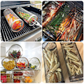 Miniatyrbillede 5 af 5: Runde grillkurve i rustfrit stål - Xin Big 2 pcs