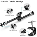Pikkukuva 3 / 5: Smallrig 10 tuuman Magic Arm -nivelvarsi ja Super Clamp -suuripuristin monitorille ja LED-valolle - Kbum2732[qb]