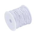 Miniatyrbillede 1 af 5: Hvid Nylon-belagt Elastisk Tråd - Rulle med 50 meter, 0,6 mm Hvid White White