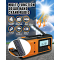 Miniatyrbilde 2 av 5: Nyeste nødradio, 4000mAh Power Bank Solar håndsveivradio, AM/FM/WB/og varslingsbærbar værradio-WELLNGS