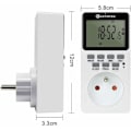 Miniatyrbilde 5 av 5: Plug-in digital timer socket 16A 3600W LCD-skjerm 20 grupper på/av Programmerbar timer 24 timer 7 dager AC220V Energisparende