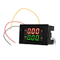 Miniatyrbillede 4 af 4: 2 i 1 Volt Amperemeter 600V 20A Dobbelt Digital LED Amperemeter Voltmeter til Bil Motorcykel
