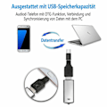 Pikkukuva 4 / 4: 2-in-1 digitaalinen ääninauhuri 8 Gt mini USB-tikku, digitaalinen ääninauhuri pellavalla kokouksiin, luentoihin