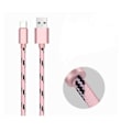 Miniatyrbillede 2 af 2: Fem-pak 3m flettet USB-oplader Type-c opladningskabel til Samsung Huawei