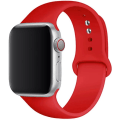 Miniatyrbild 1 av 6: Silikonrem för Apple Watch Band 45mm 44mm 42mm 49mm 41mm 40mm 38mm armband iwatch Series 8 7 9 SE 4 3 5 Ultra 6 Röd Red 42 44 45 49 mm M-L