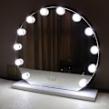 Miniatyrbillede 4 af 6: Spejl Lys Kit, Led Smykke Makeup Lys 10 Pærer Dæmpbar Klistre På Spejl USB til Omklædningsrum, Badeværelse, Soveværelse - Perfekt