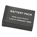 Miniatyrbillede 6 af 10: LP E17 Batteri Intelligent Høj Kapacitet 1040mAh Udskiftning til 200D II R10 RP 750D M6mark2 800D 850D 77D 760D M3 M5 ++