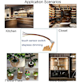 Miniatyrbillede 5 af 5: 2 stk. Touch Dimmer Switch Dc3.7v 5v 12v Trinløs Dimmer Switch Sensor til LED-lys, Rv, Skab, Wa