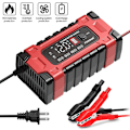 Miniatyrbilde 2 av 5: Stor display billader for bil, billader, intelligent pulslader, motorsykkel batterilader, lader smart avslutning, biltilbehør, automatisk bryter