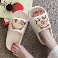 Miniatyrbild 3 av 3: Capybara Tecknade Tofflor Sandaler Kvinnor Halkfria - Utomhus & Inomhus Skor För Strand Resor Dusch Flip Flops Kvinnor