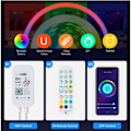 Pikkukuva 3 / 5: Kirkas 24 näppäimen IR-kaukosäädin ja valkoinen IR Bluetooth -ohjain RGB LED -nauhalle 5050 SMD valolla