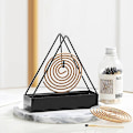 Miniatyrbillede 3 af 5: Jern Myggespiralholder, Røgelseholder, Spiral Røgelsebrænder, Moderne Afvisende Røgelseholder til Husholdning, Soveværelse, Terrasse Black