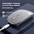 Miniatyrbillede 3 af 5: Trådløs mus genopladelig bærbar lydløs trådløs mus USB og Type-C dobbelt tilstand trådløs mus 3 justerbar DPI til bærbar Mac PC