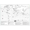 Miniatyrbillede 2 af 7: Skrabekort / Scratch Map / Verdenskort - 42 x 30 cm Black Svart