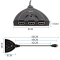 Miniatyrbild 3 av 5: CQBB HDMI-switch 4K, VILCOME 3-portars HDMI-switch 3x1 HDMI-splitter
