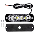 Miniatyrbillede 3 af 5: 4 stk. Strobe blinkende advarselslys GUL 4STK 4STK Gul Yellow 4Pcs-4Pcs