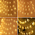 Pikkukuva 3 / 5: 1,5 m 10 LED Kuu Tähti linna Valo Eid Mubarak Ramadan Kuu C