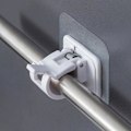 Miniatyrbilde 1 av 3: 2-pakning - Gardinstangsholder selvklebende - Gardinstangsholder hvit white