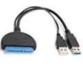 Pikkukuva 1 / 4: Kiintolevynlukija, SATA USB 3.0:een, SAT Ato USB SATA -kaapeli, tulevaisuuden varalle suunniteltu db