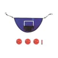 Basketbollkorg för studsmatta med mini-basketboll. Lättinstallerad basketbollkorg för studsmatta för garanterade dunkar.[qb]